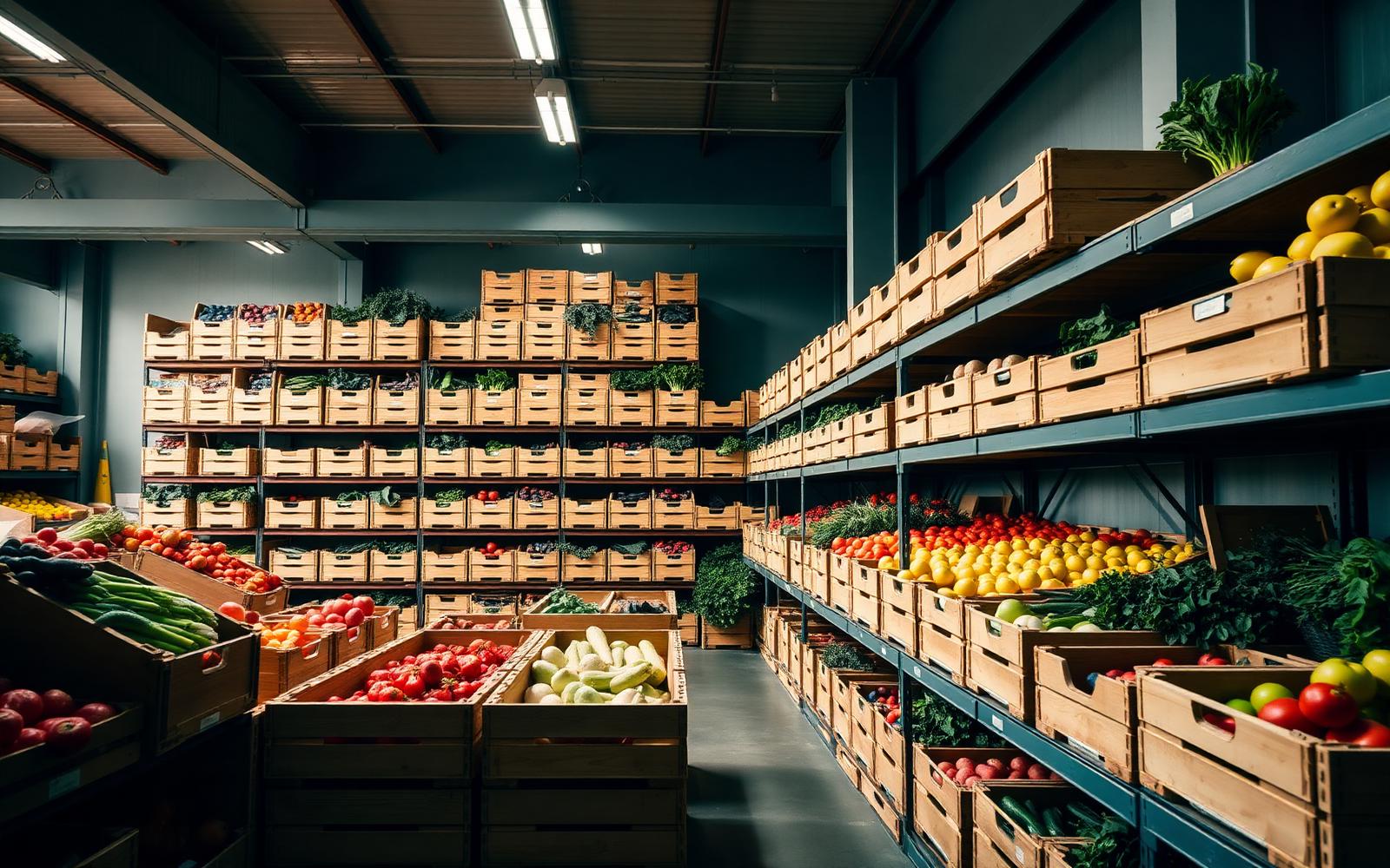 Modern wholesale produce warehouse